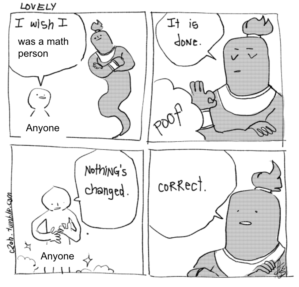 I wish I was a math person